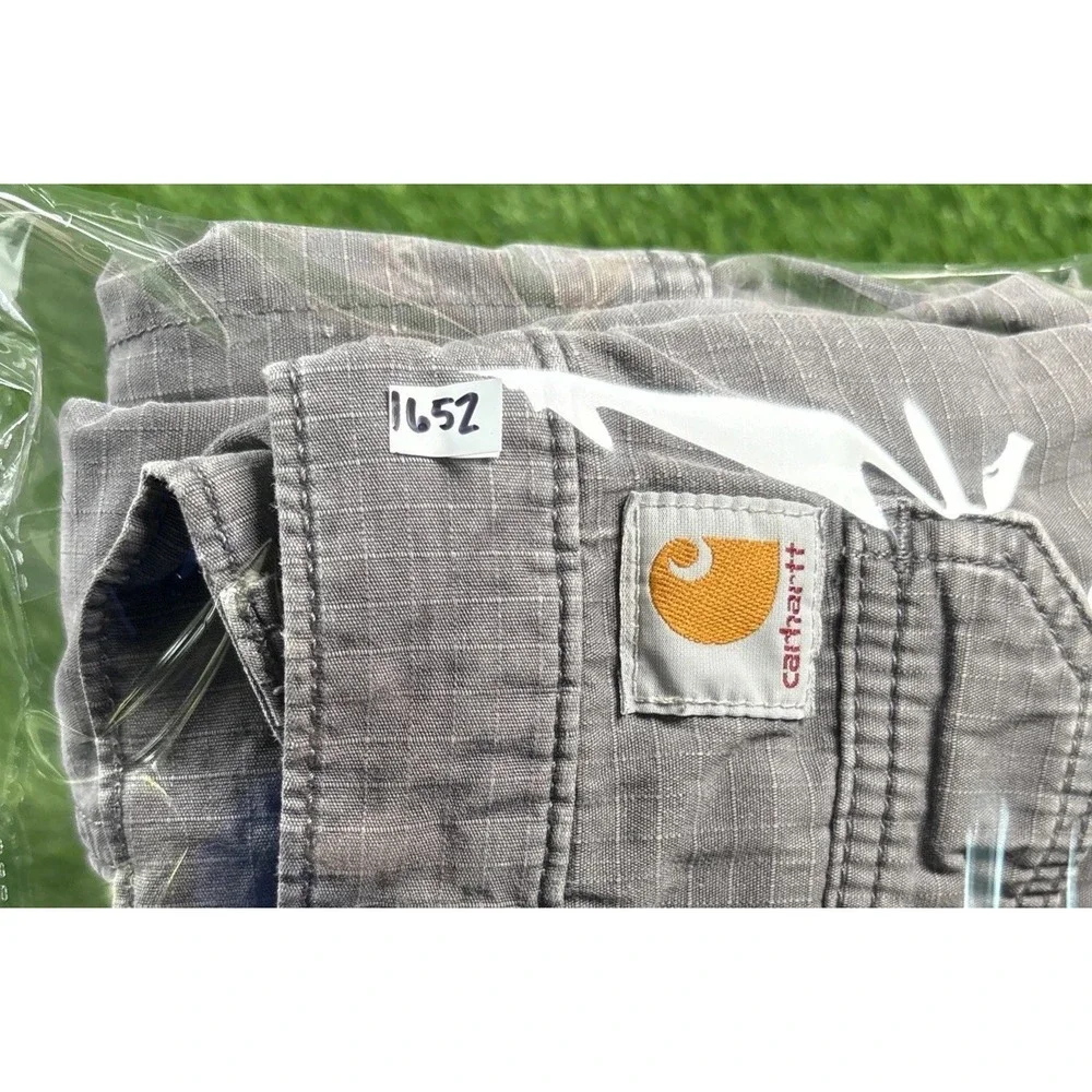 Carhartt Carpenter Mens Cargo Gray 40x30 Relaxed Fit Jeans Pants #14806 Worn